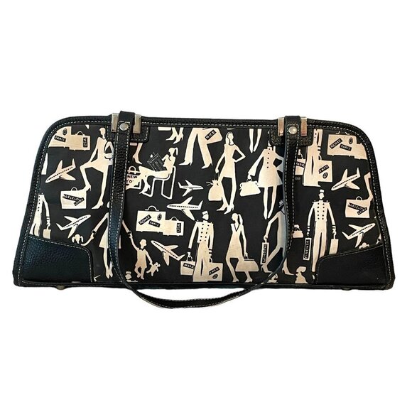 Sydney Love Black & White Leather Shoulder Bag Inner Pocket Medium Size - Picture 2 of 11